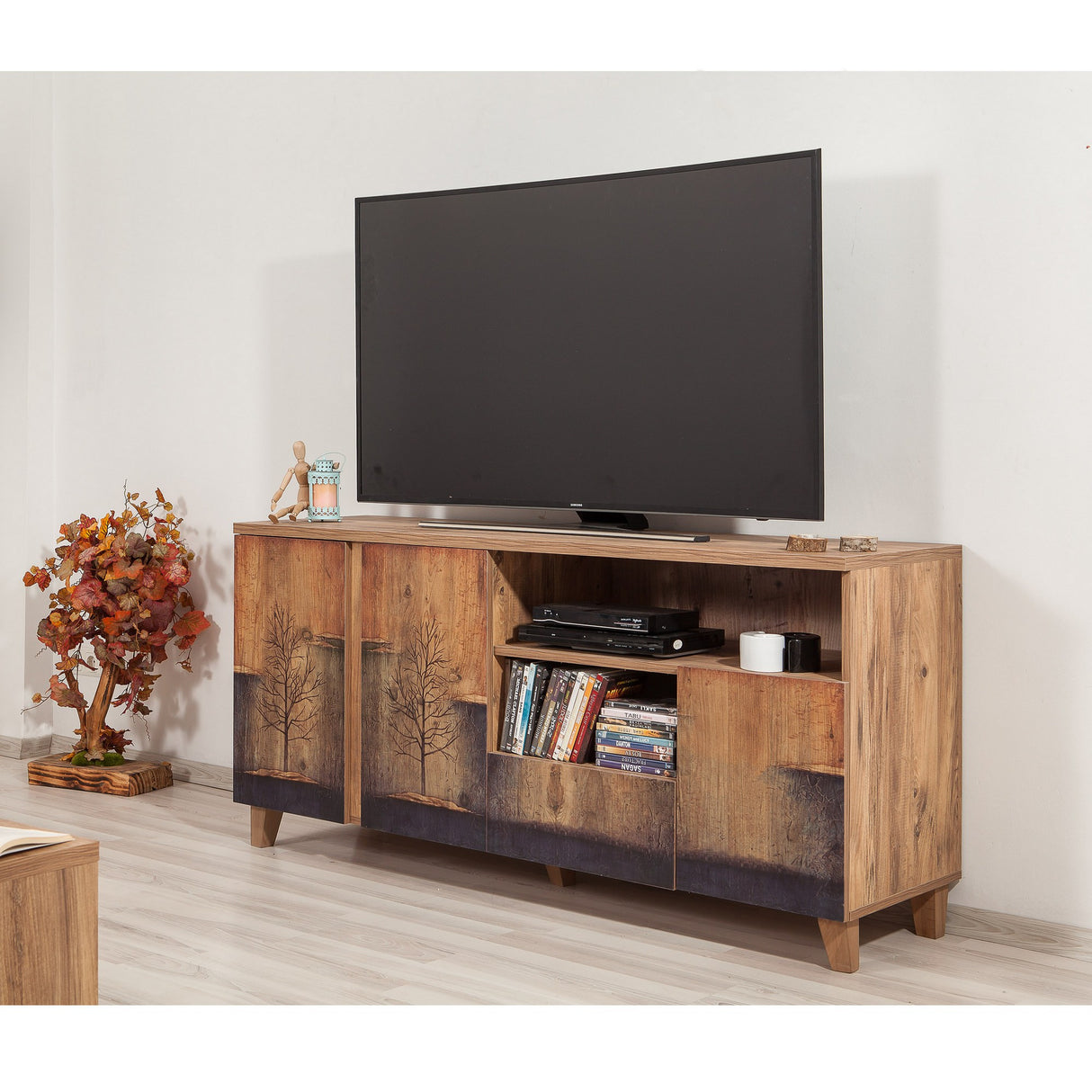 TV -Möbel Marina Mila Atlantic Pine Melamine 160x76x45 cm