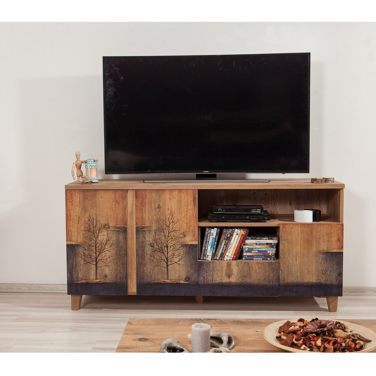 TV -Möbel Marina Mila Atlantic Pine Melamine 160x76x45 cm