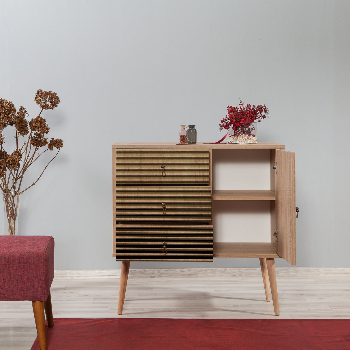 Ladungsschrank Sehrbox Sonoma Eik Melamine 90x90x40 cm