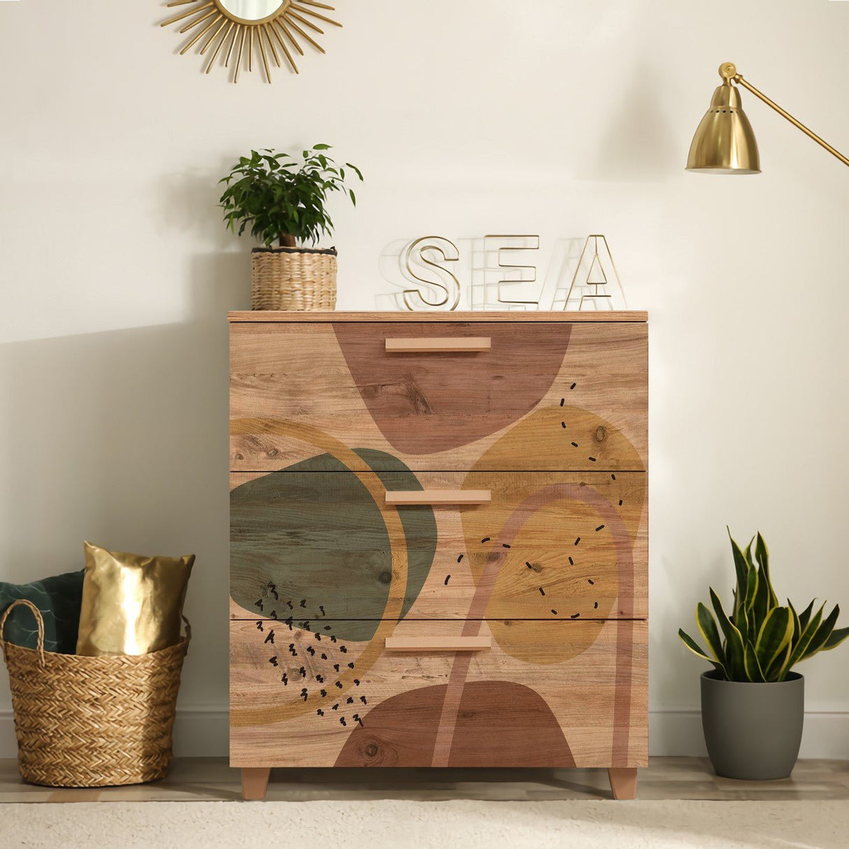 Lastschrank Leva Atlantic Pine Melamin 80x95x43 cm
