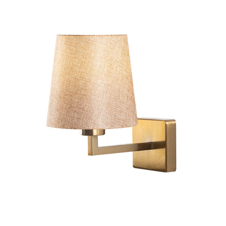 Wandleuchte Gold Stoff Ashburn