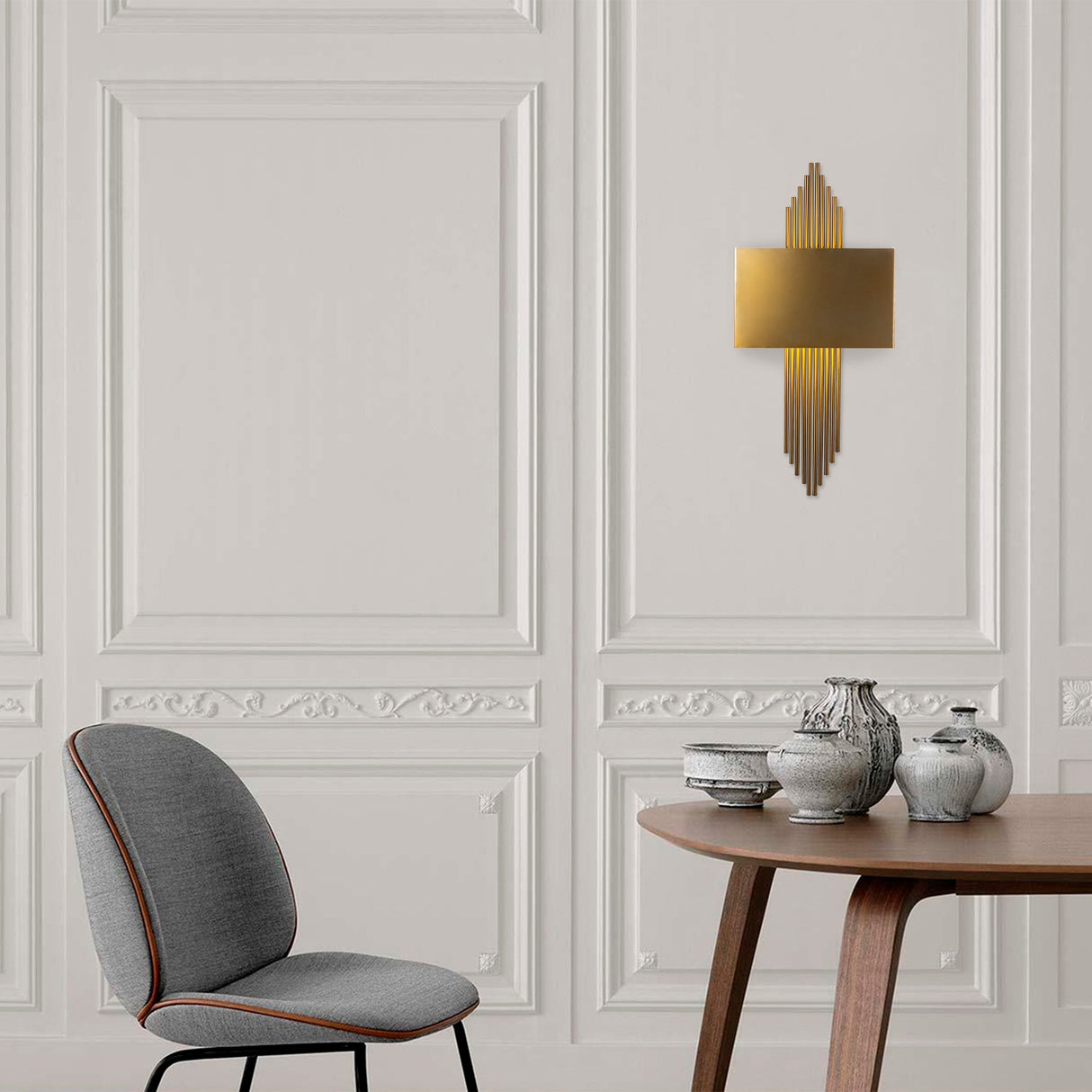 Wandleuchte bronzefarbenes Metall Andes