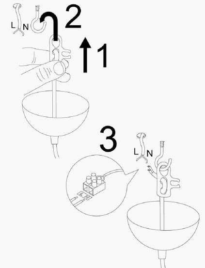 Hängelampe Weiß Metall Forge