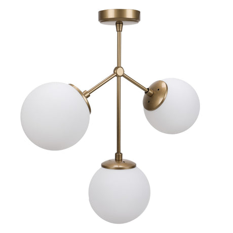 Deckenlampe 3-flammig Weiß Glas Polaris