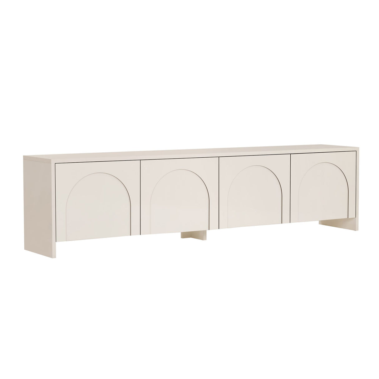 Aurelia TV-Schrank creme 180 cm Melaminbeschichtetes Holz