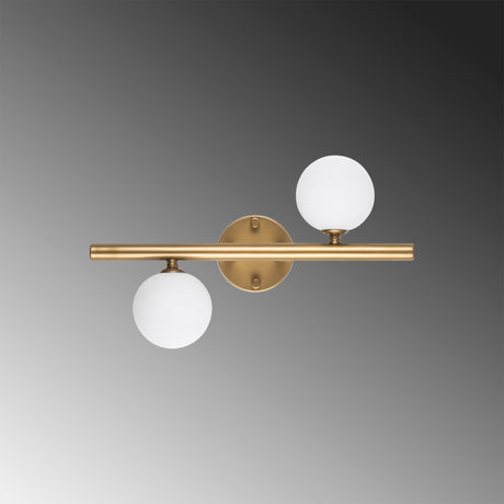 Wandleuchte Gold Glas Helios