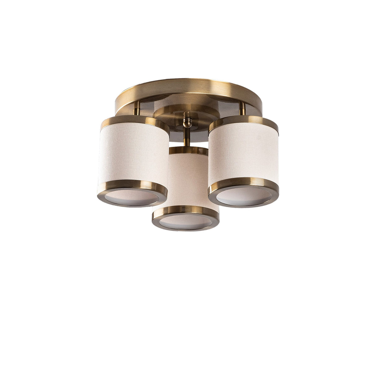 Deckenlampe bronzefarben Stoff Frost