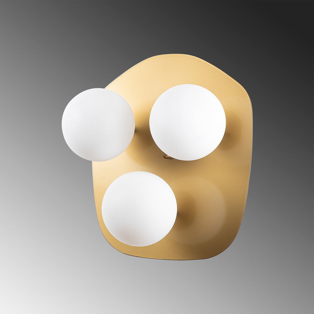 Wandleuchte 3-flammig Gold Glas Axel