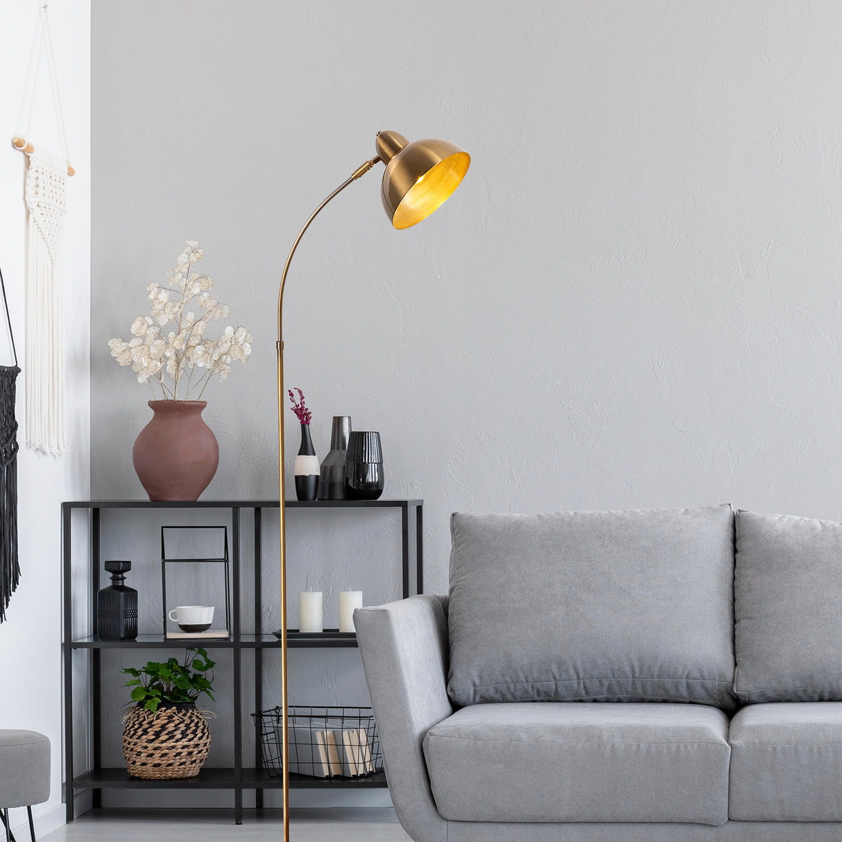 Bodenlampe Bronze Metall Bane