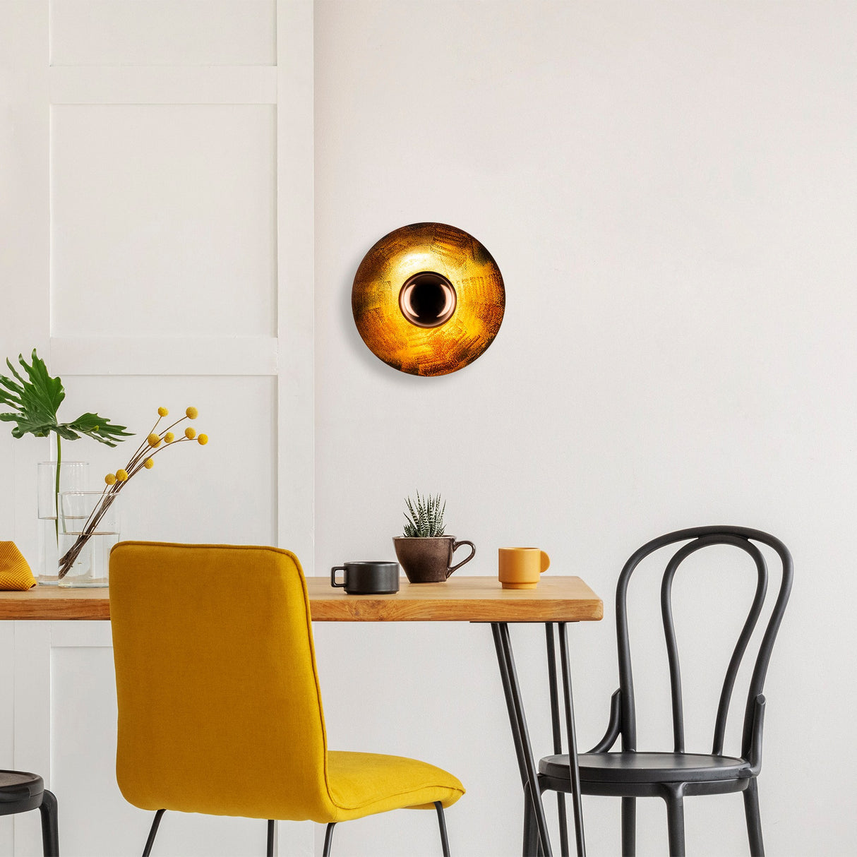 Wandleuchte Kupferfarben 28 cm Metall Elevate