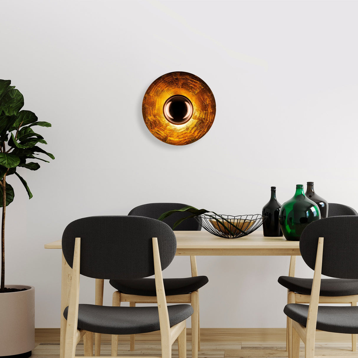 Wandleuchte Kupferfarben 38 cm Metall Elevate