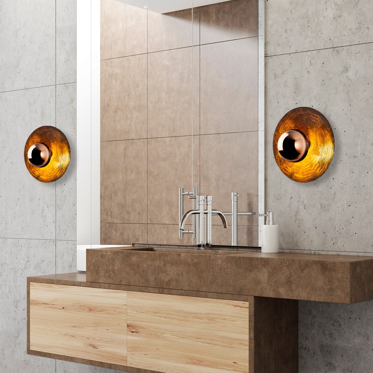 Wandleuchte Kupferfarben 38 cm Metall Elevate