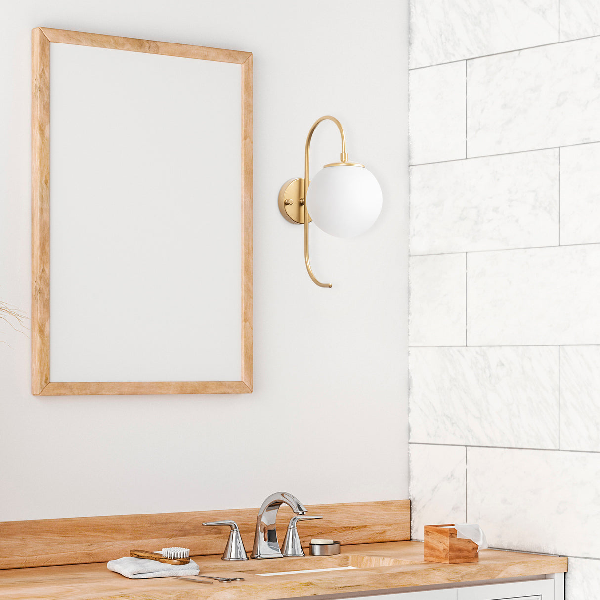 Wandleuchte Gold Glas Lucent