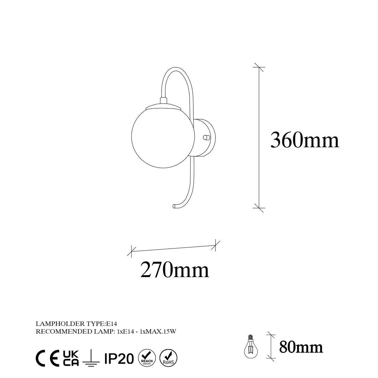 Wandleuchte Gold Glas Lucent