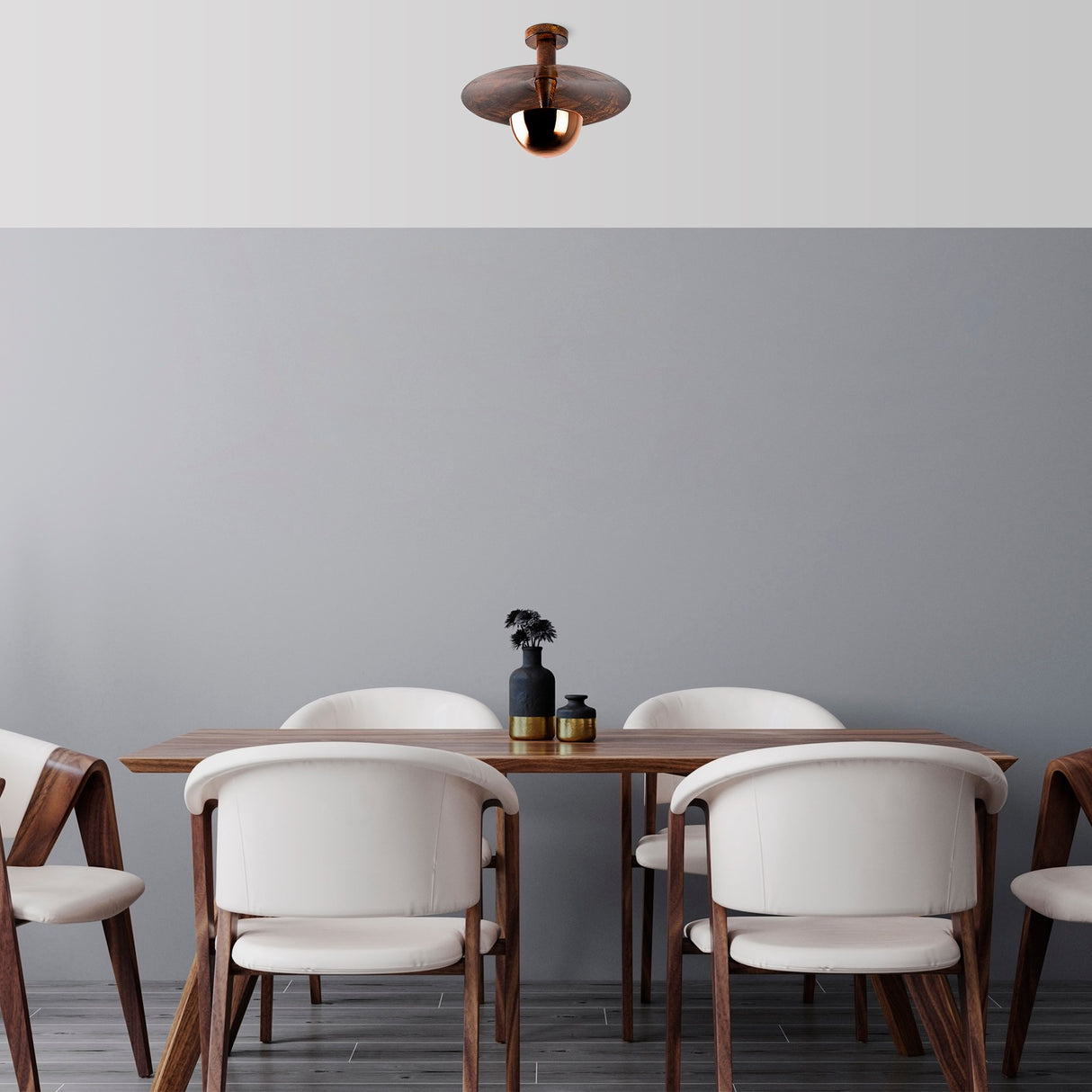 Deckenlampe 38 cm Kupferfarben Metall Elevate