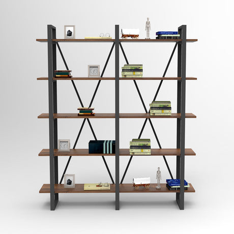 Bücherregal Tundra Walnut Melamin 154.8x180x34 cm