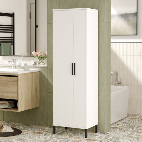 Wandschrank Ithaca weißes Melamin 50,4x165x35,7 cm