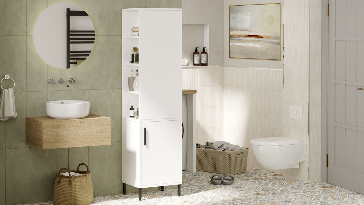 Wandschrank Nimbus weißes Melamin 45x173.6x35,5 cm