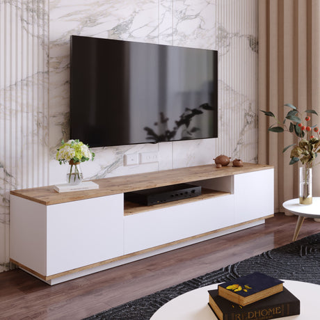 TV -Möbel Salerno Atlantic Pine mit Melamine 180x44,6 x 44,5 cm