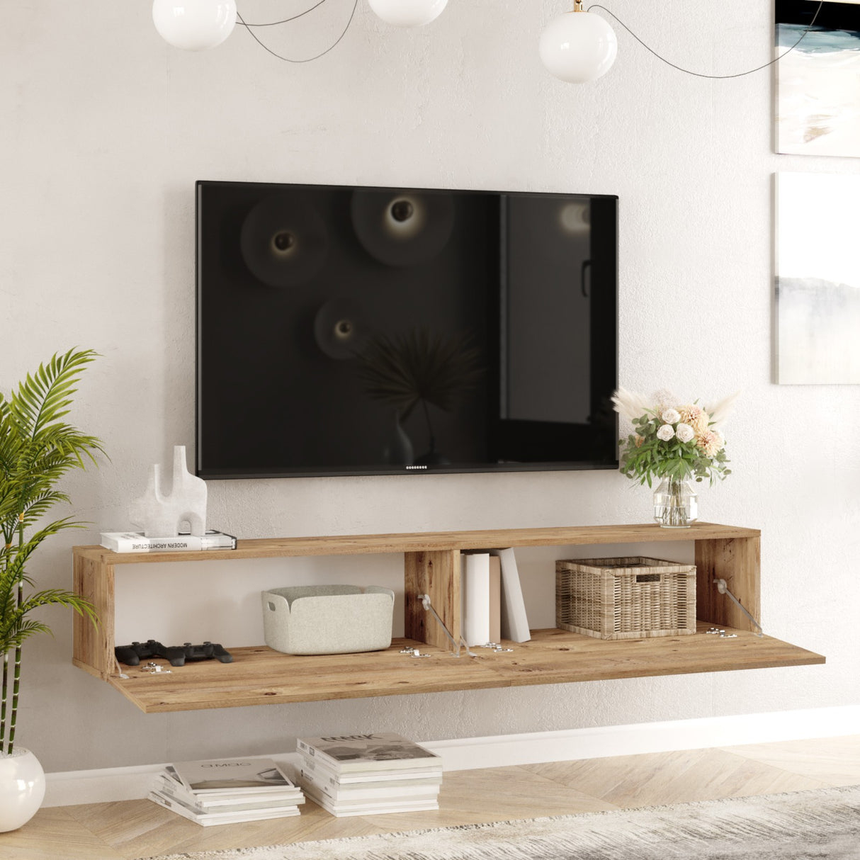 TV -Möbel Turin Atlantic Pine Melamin 180x29.6x31,6 cm