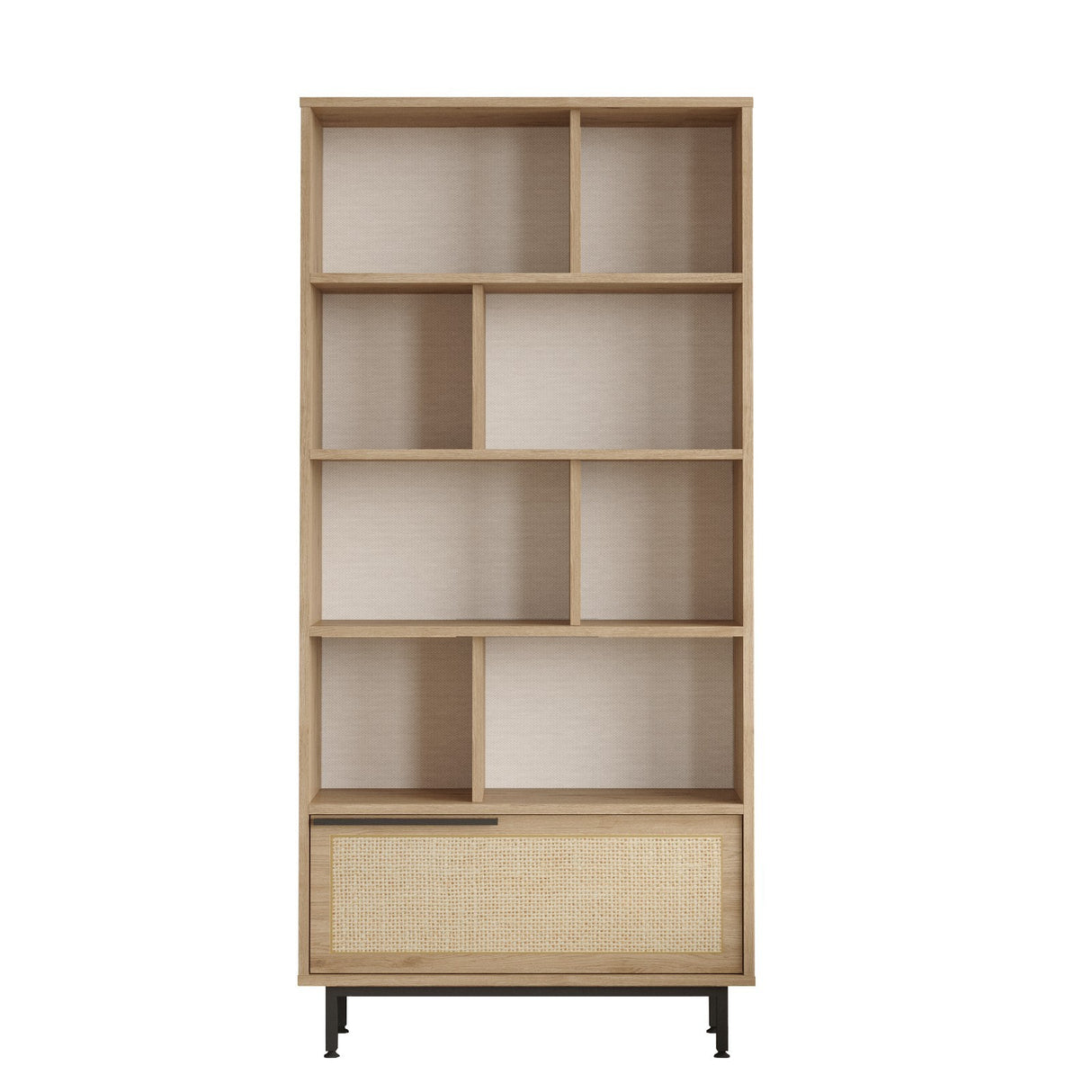 Bücherregal Cosmos Walnut Eiche Melamin 83.9x175.6x29.5 cm