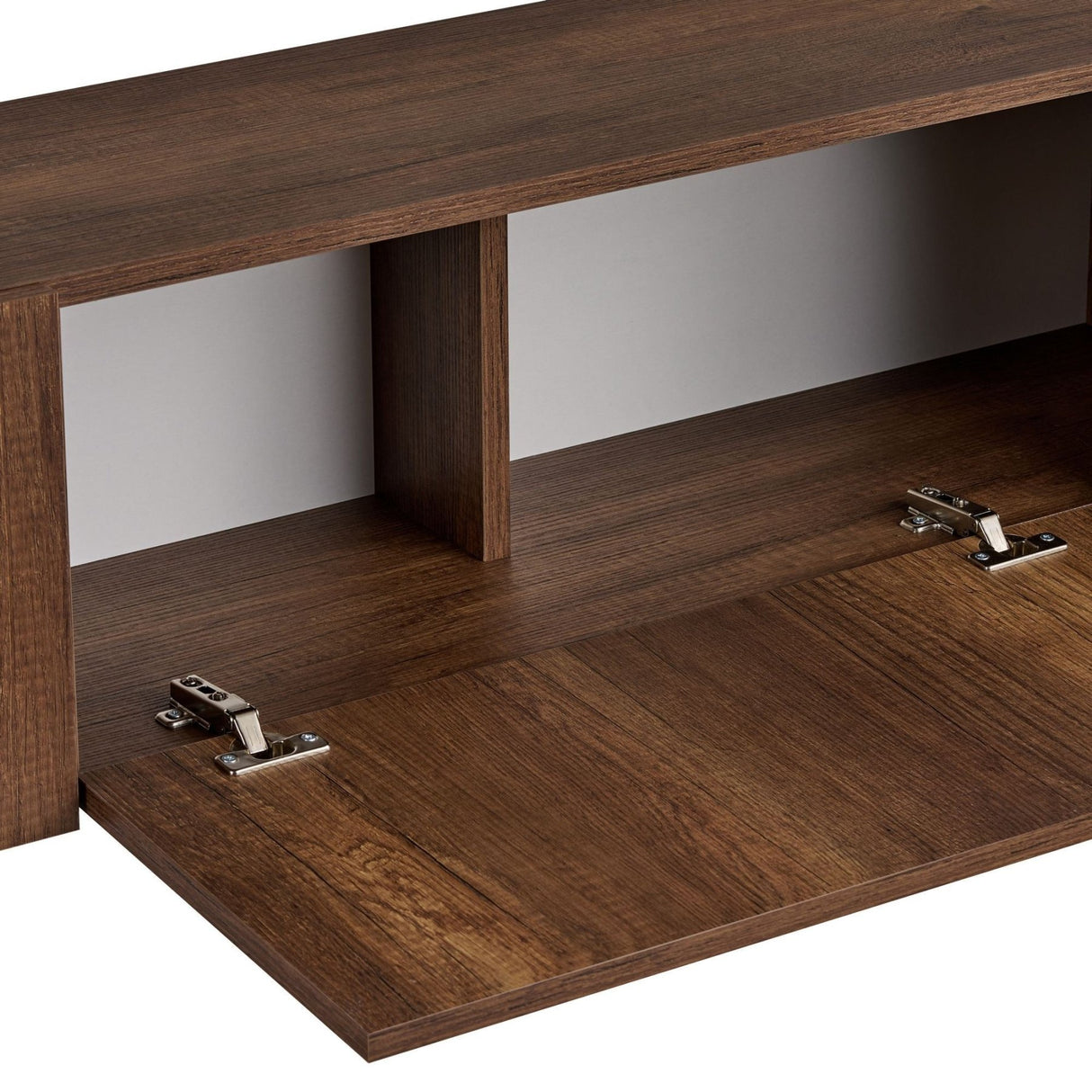 Nexus TV-Schrank Walnussoptik schwarz 180 cm Barocke Walnussoptik und schwarzer Melamin-Holzverbundstoff