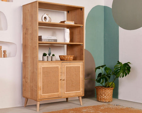 Bücherregal Jut Oak Buchenholz 40x110x90 cm
