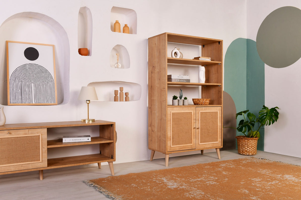 Bücherregal Jut Oak Buchenholz 40x110x90 cm