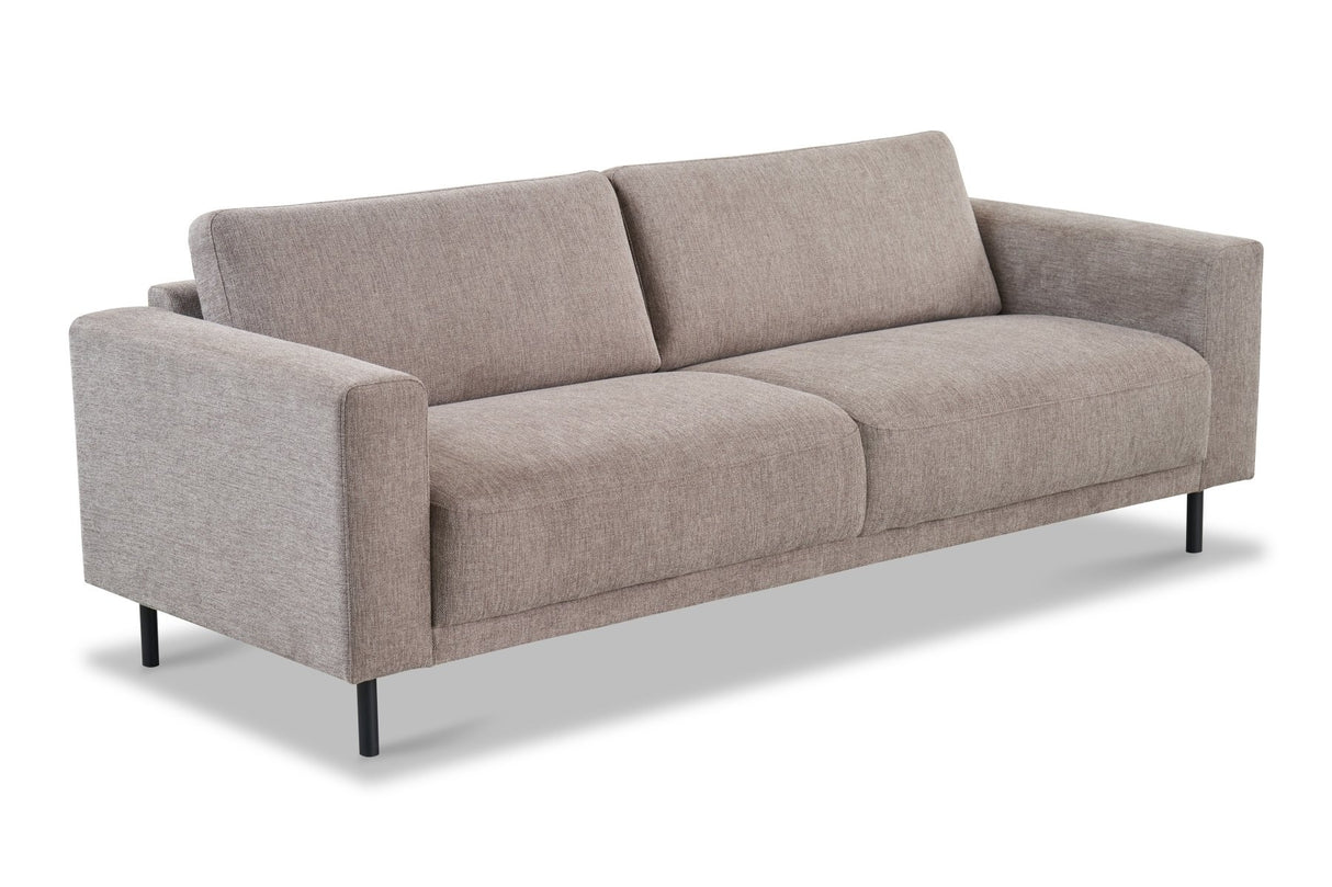 Modern 3-sitzer Sofa Taupefarbener Stoff Aniko 213x90x78 cm