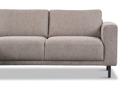 Modernes Ecksofa Links Taupe Stoff Aniko mit Chaiselongue 238x142x78 cm