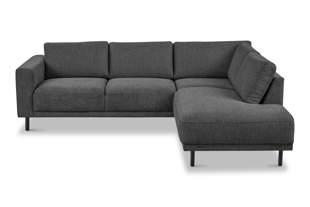 Modernes 3-Sitzer Ecksofa Rechts Anthrazit Stoff Aniko mit Liege 240x197x78 cm