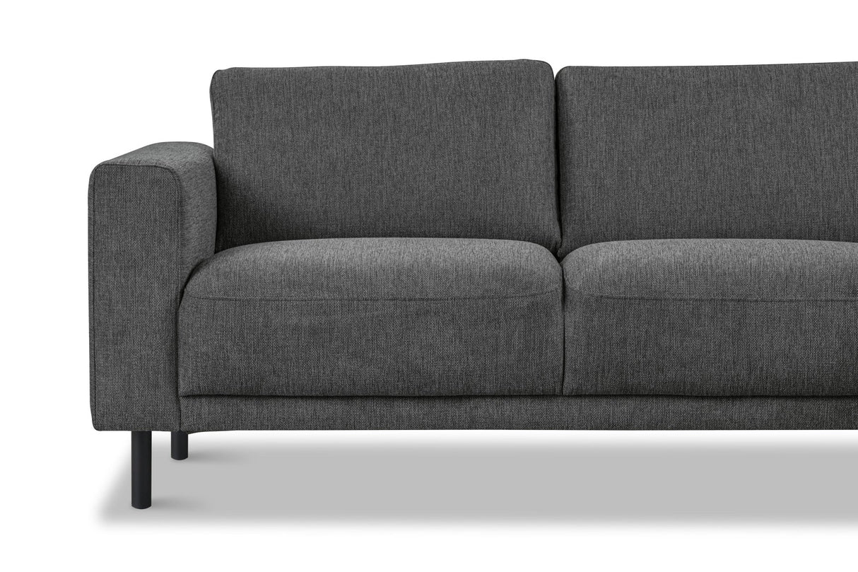 Modernes 3-Sitzer-Ecksofa mit Liege Anthrazit Stoff Aniko rechts 240x197x78 cm
