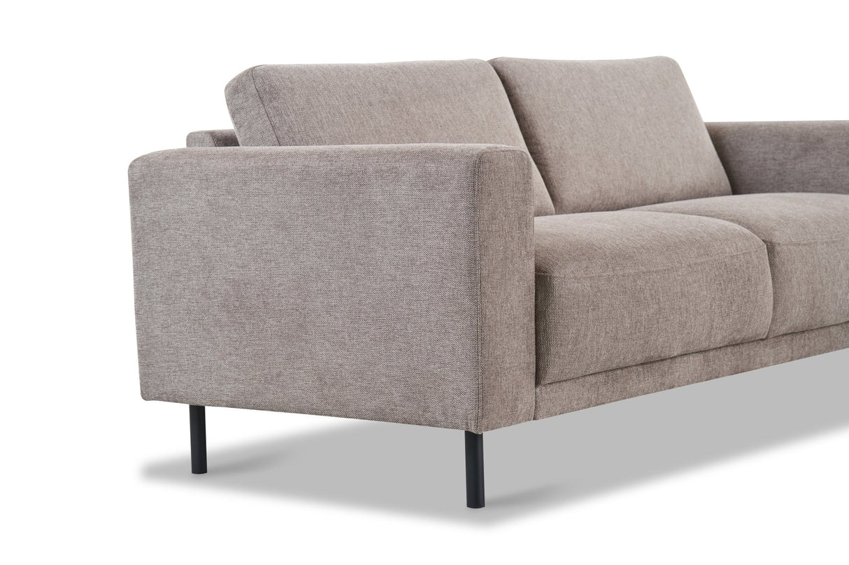 Modernes 2,5-Sitzer-Sofa, taupefarbener Stoff, Aniko, 183 x 90 x 78 cm