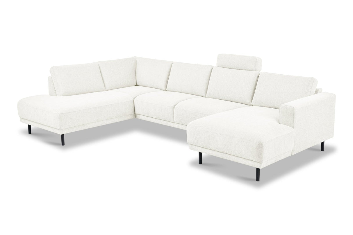 Modernes 3-Sitzer Ecksofa Rechts Anthrazit Stoff Aniko mit Liege 240x197x78 cm
