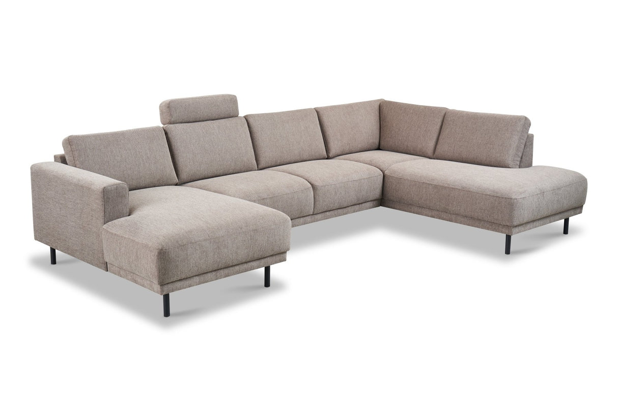 Modernes 3-Sitzer Ecksofa Rechts Anthrazit Stoff Aniko mit Liege 240x197x78 cm