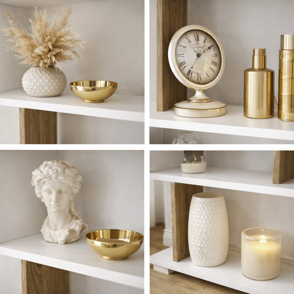 Bücherregal Block White Walnut Melamin 60x165x19,5 cm