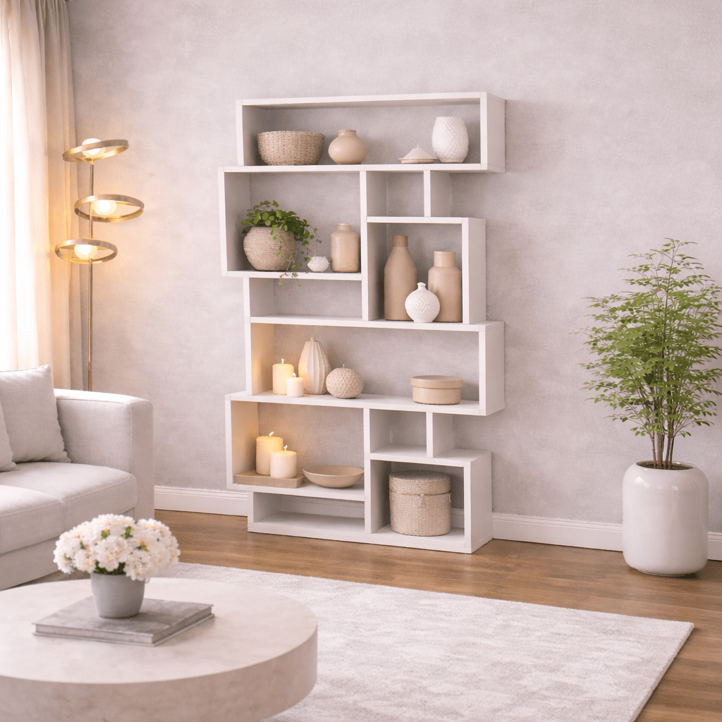 Bücherregal Karmato White Melamin 96x168.5x25,5 cm