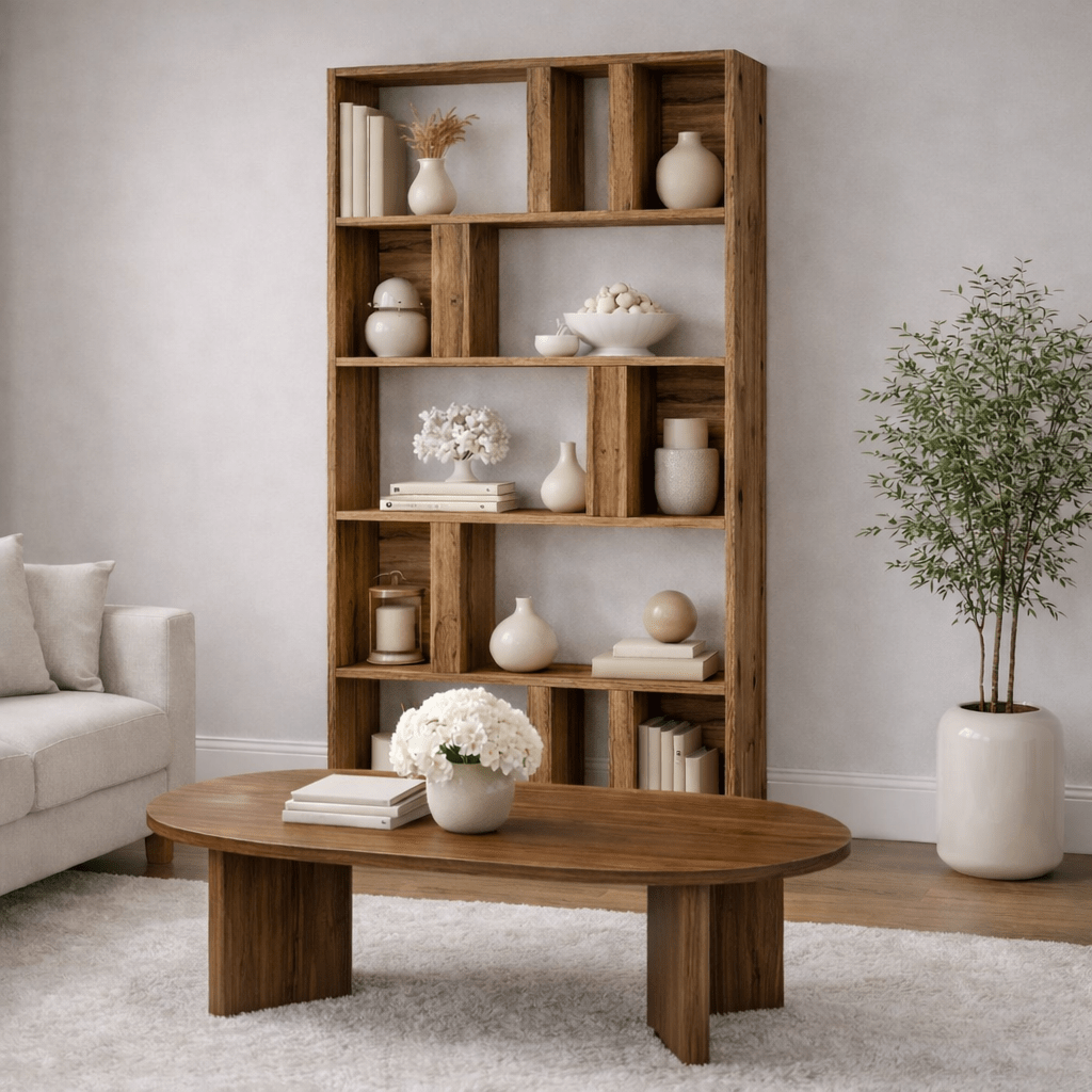 Bücherregal Lima Walnut Melamin 90x180x20 cm