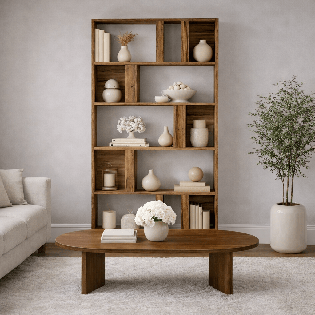 Bücherregal Lima Walnut Melamin 90x180x20 cm