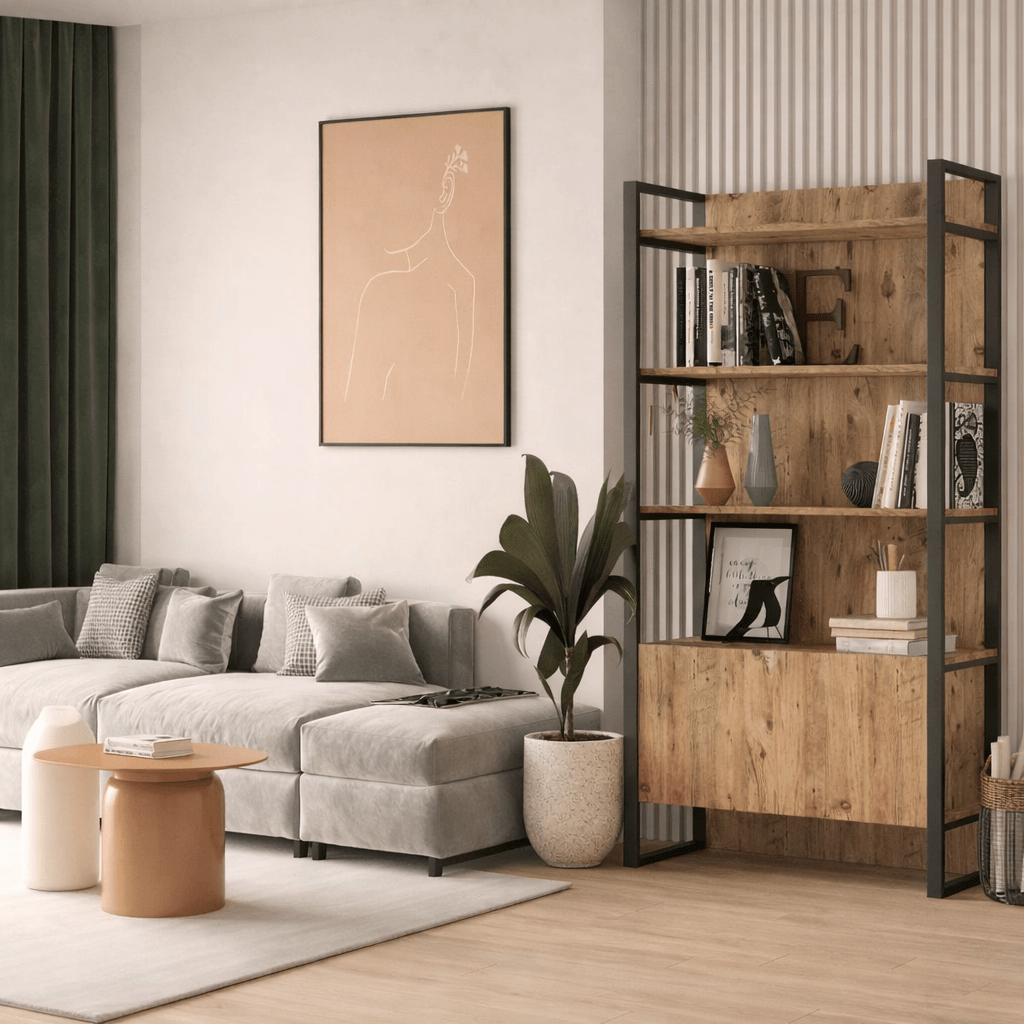 Bücherregal Lyra Atlantic Pine Melamin 90x180x34 cm