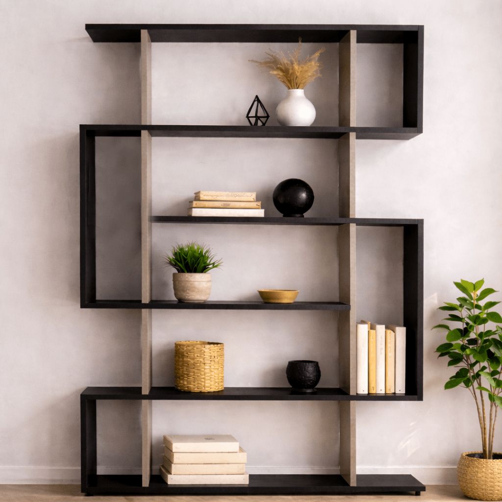 Bücherregal Mito Anthrazit Brown Melamin 110x161x25,5 cm