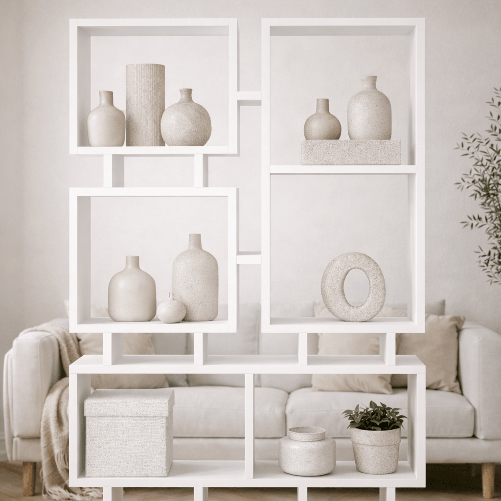 Bücherregal Rail White Melamin 79x166.5x24 cm