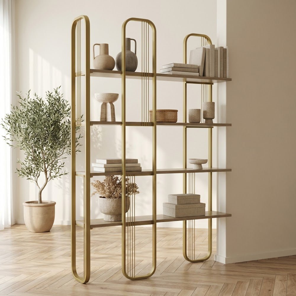 Bücherregal Sierra Yellow Melamin 124x182x26 cm