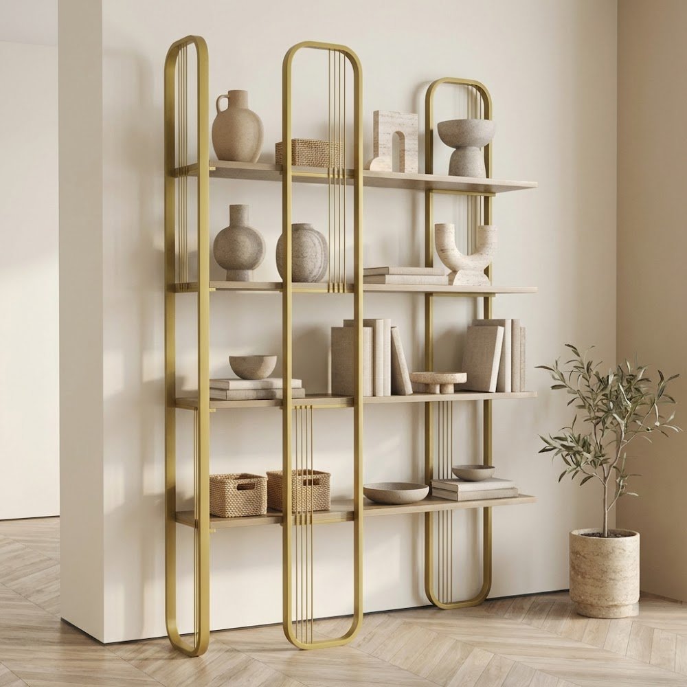 Bücherregal Sierra Yellow Melamin 124x182x26 cm