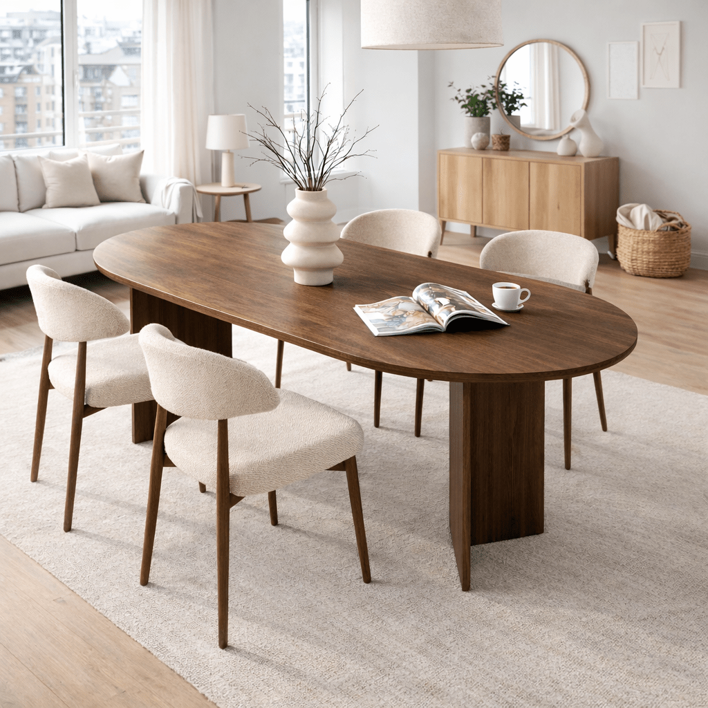 Sablin Esstisch Walnuss 180x89,5x75 cm Walnuss Melamin