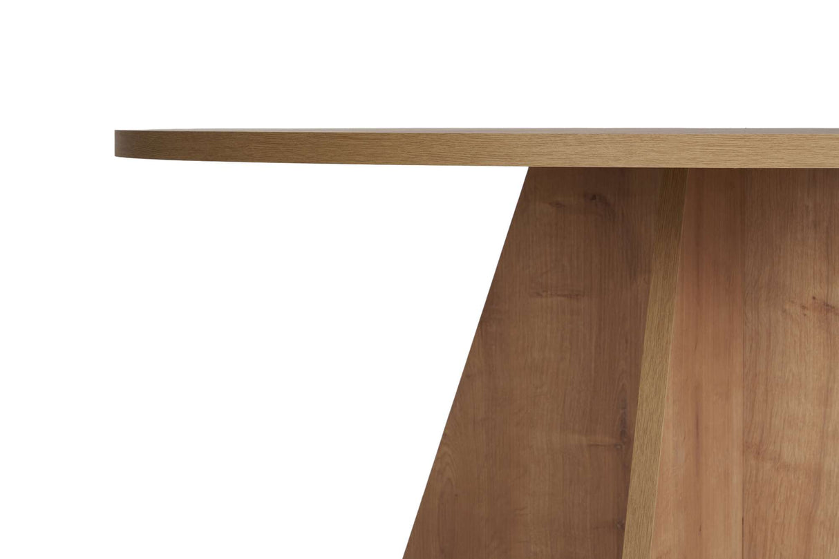 Runder Esstisch Mary in Eichen-Dekor Melamin – 125 cm