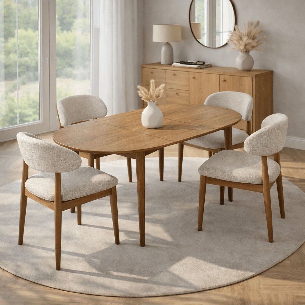 Rechteckiger Esstisch in Walnuss Melamin 180x89,5x75 cm - Linova