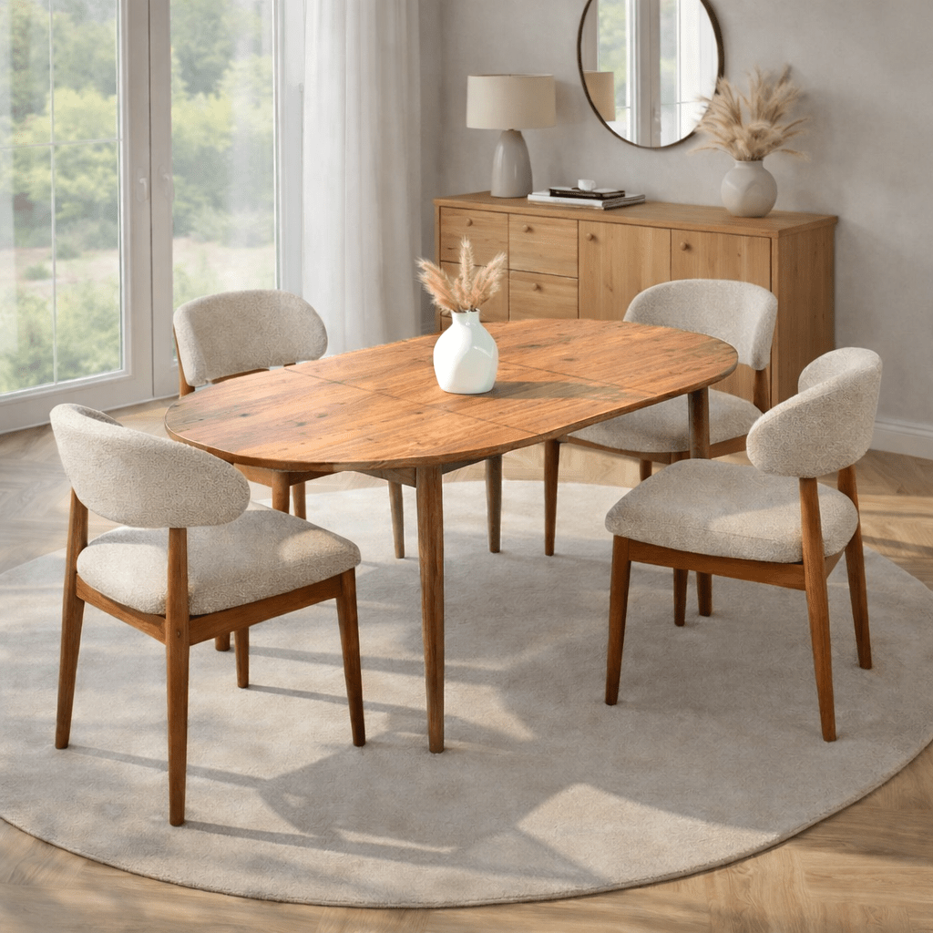 Rechteckiger Esstisch in Walnuss Melamin 180x89,5x75 cm - Linova