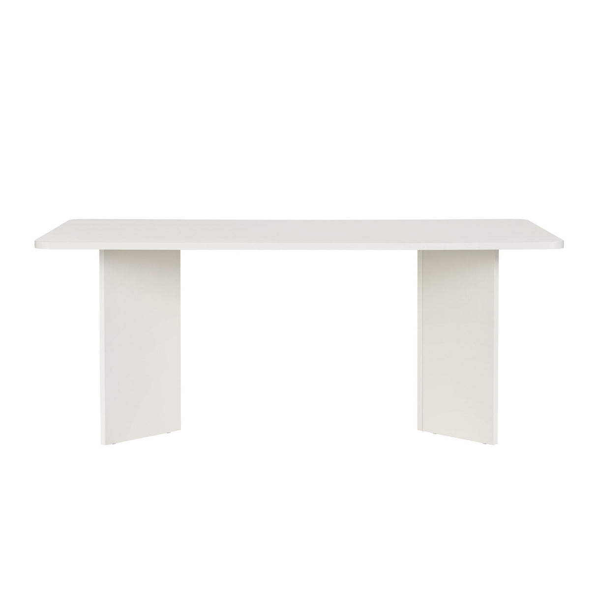 Weißer Esstisch aus Melamin rechteckig 180x89,5x75 cm - Linova