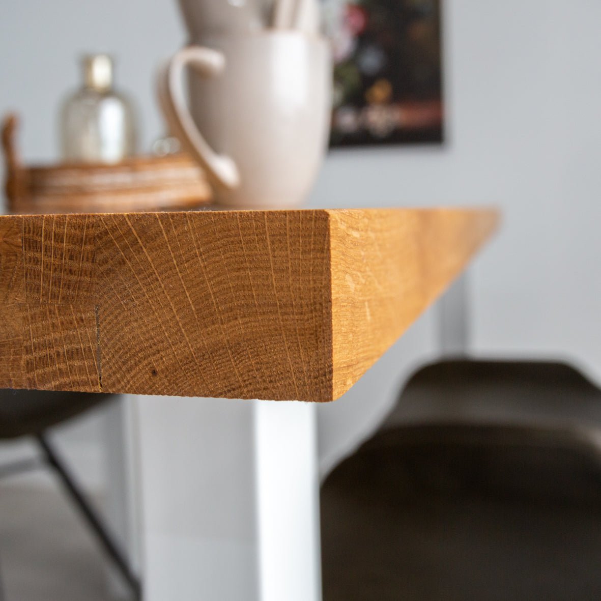 Esstisch Rover Eiche U-Bein Weiß